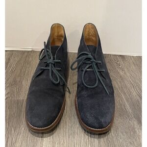 Austen‎ Heller Shoes Chukka Men's Size 9 Blue Suede Leather Lace Up Boots